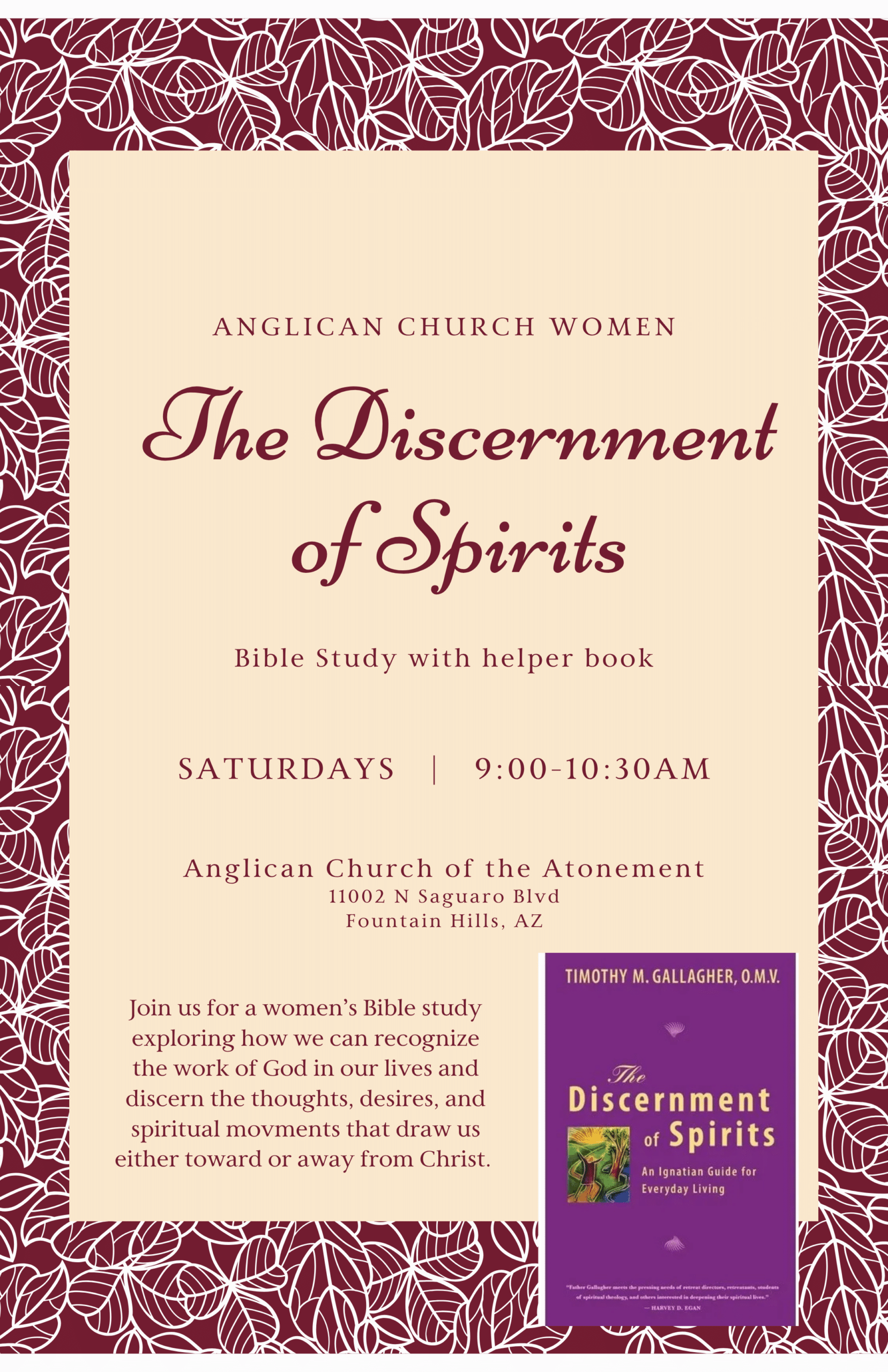 Discernment of Spirits Bible Study Flyer